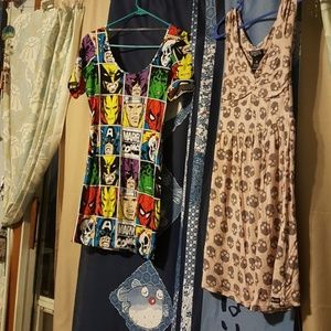 Marvel bodycon L EUC thor hulk wolverine